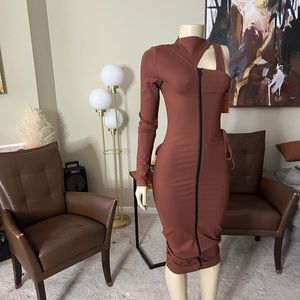 Great stretch, sexy brown BBX dress!! Limited drop.
